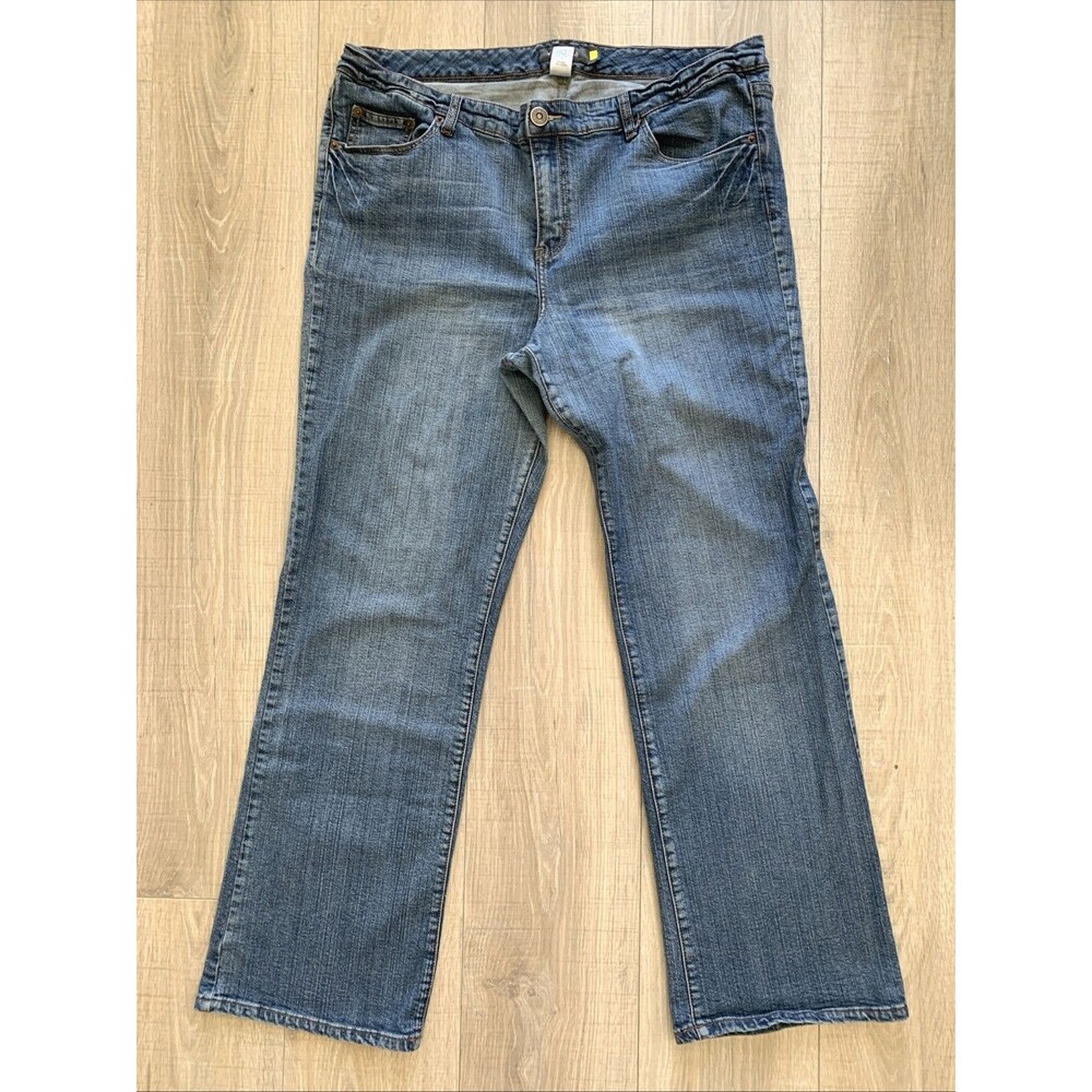Venezia Blue Denim Jeans Stretch Bootcut Womens Plus Size 5 Average